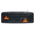 Tastatură Nakatomi KN-11U Black-Orange